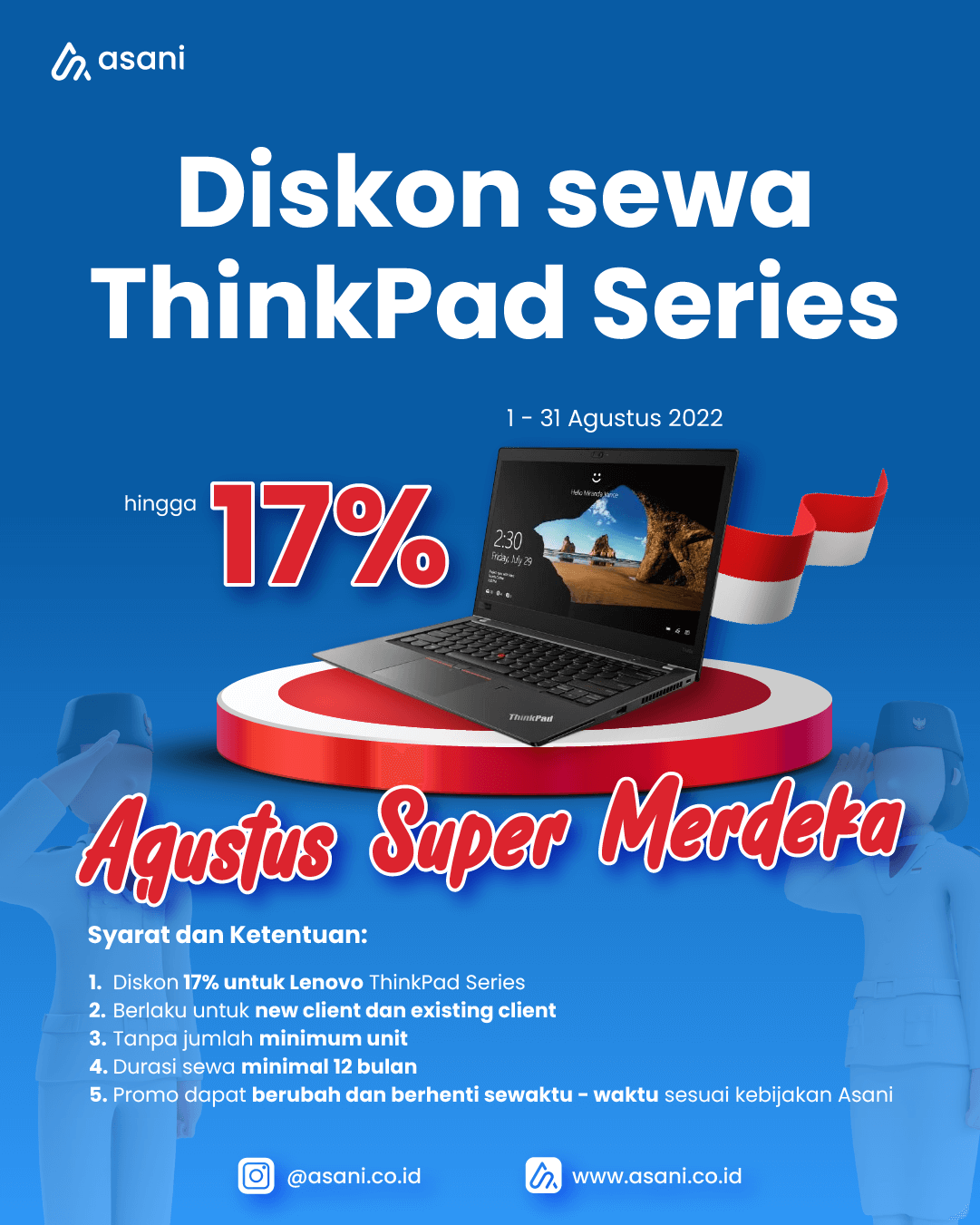 Promo Sewa Laptop Kantor Agustus 2022